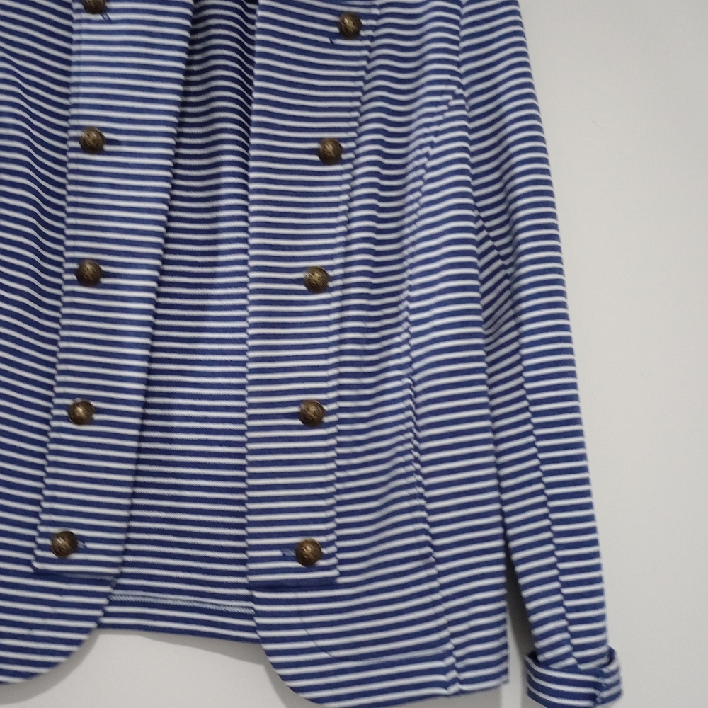 Tommy Hilfiger Blue and White Striped Blazer - Picture 7 of 8